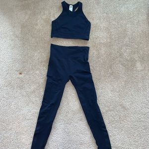 Navy blue workout set